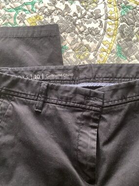 Talbots Black Girlfriend Chino Pants - Classic Straight Fit